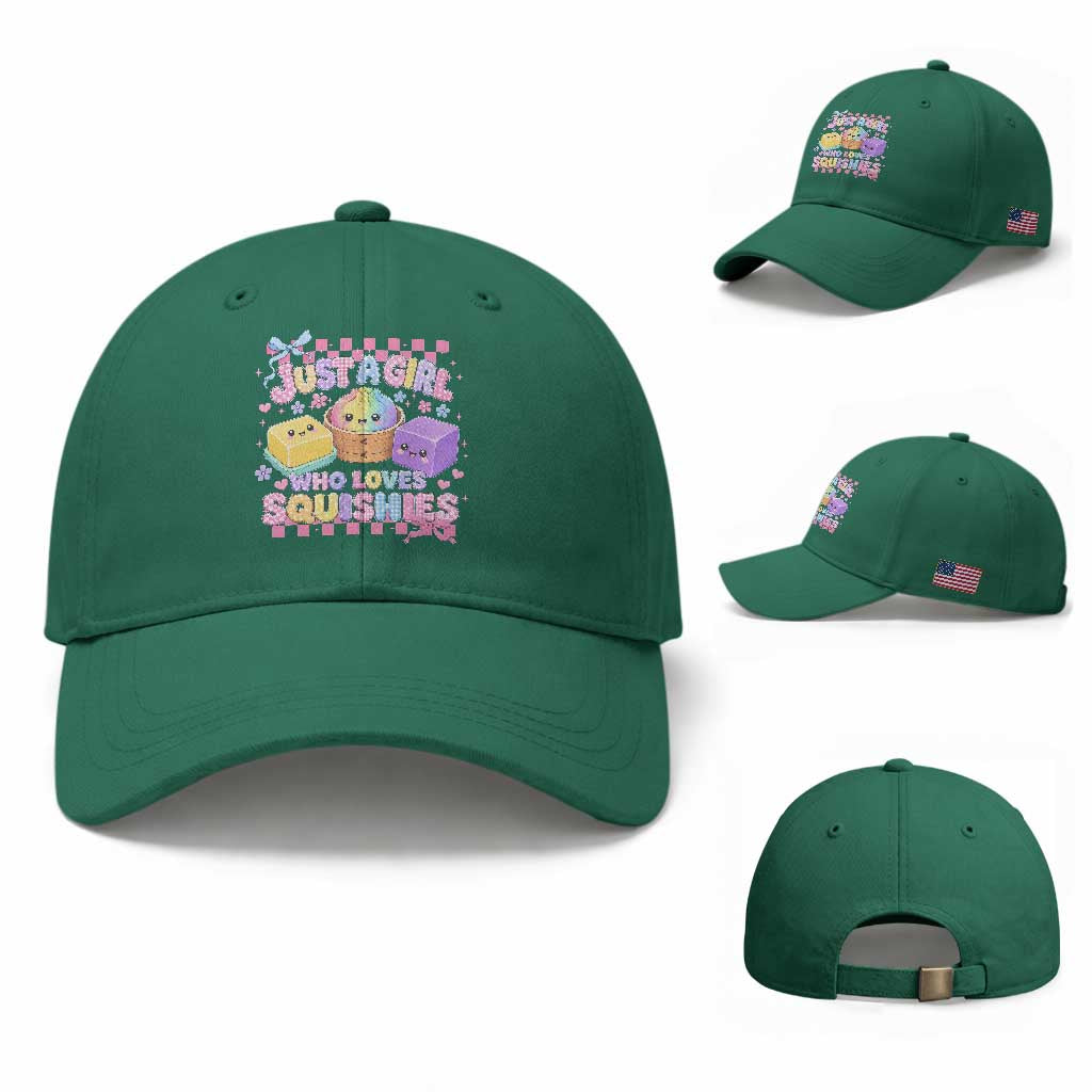 Just A Girl Who Loves Squishies Baseball Cap Cute Kawaii Dumpling Graphic Coquette Bow Girls