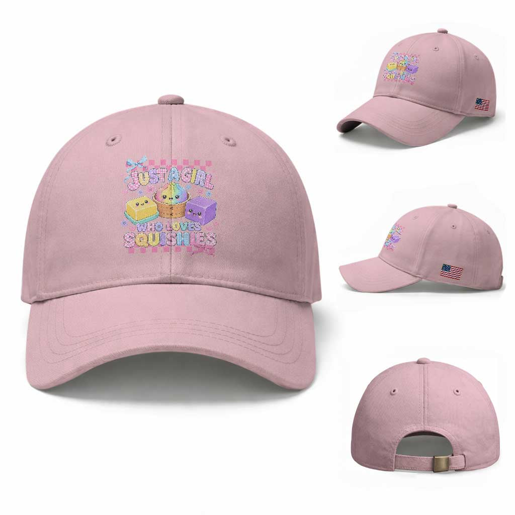 Just A Girl Who Loves Squishies Baseball Cap Cute Kawaii Dumpling Graphic Coquette Bow Girls