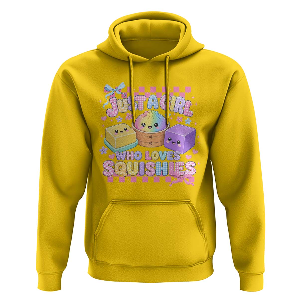 Just A Girl Who Loves Squishies Hoodie Cute Kawaii Dumpling Graphic Coquette Bow Girls