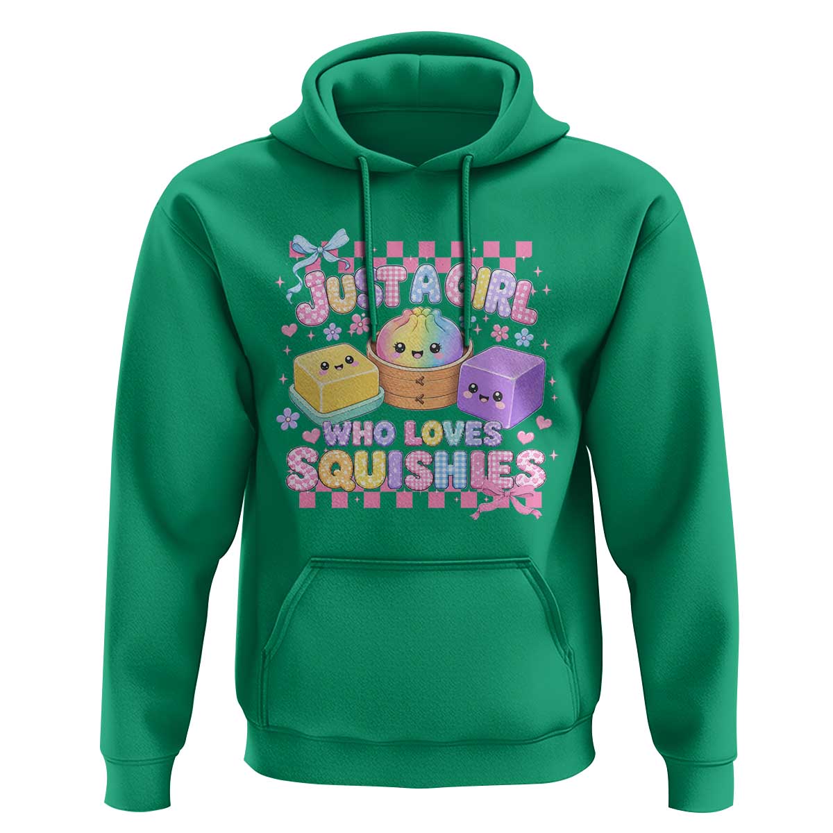 Just A Girl Who Loves Squishies Hoodie Cute Kawaii Dumpling Graphic Coquette Bow Girls