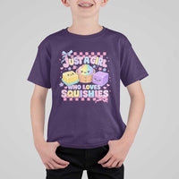 Just A Girl Who Loves Squishies T Shirt For Kid Cute Kawaii Dumpling Graphic Coquette Bow Girls