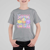 Just A Girl Who Loves Squishies T Shirt For Kid Cute Kawaii Dumpling Graphic Coquette Bow Girls