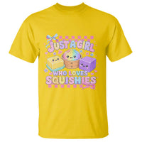Just A Girl Who Loves Squishies T Shirt Cute Kawaii Dumpling Graphic Coquette Bow Girls