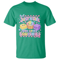 Just A Girl Who Loves Squishies T Shirt Cute Kawaii Dumpling Graphic Coquette Bow Girls