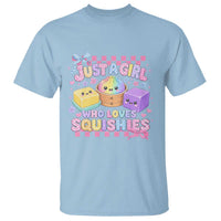Just A Girl Who Loves Squishies T Shirt Cute Kawaii Dumpling Graphic Coquette Bow Girls