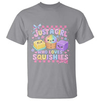 Just A Girl Who Loves Squishies T Shirt Cute Kawaii Dumpling Graphic Coquette Bow Girls