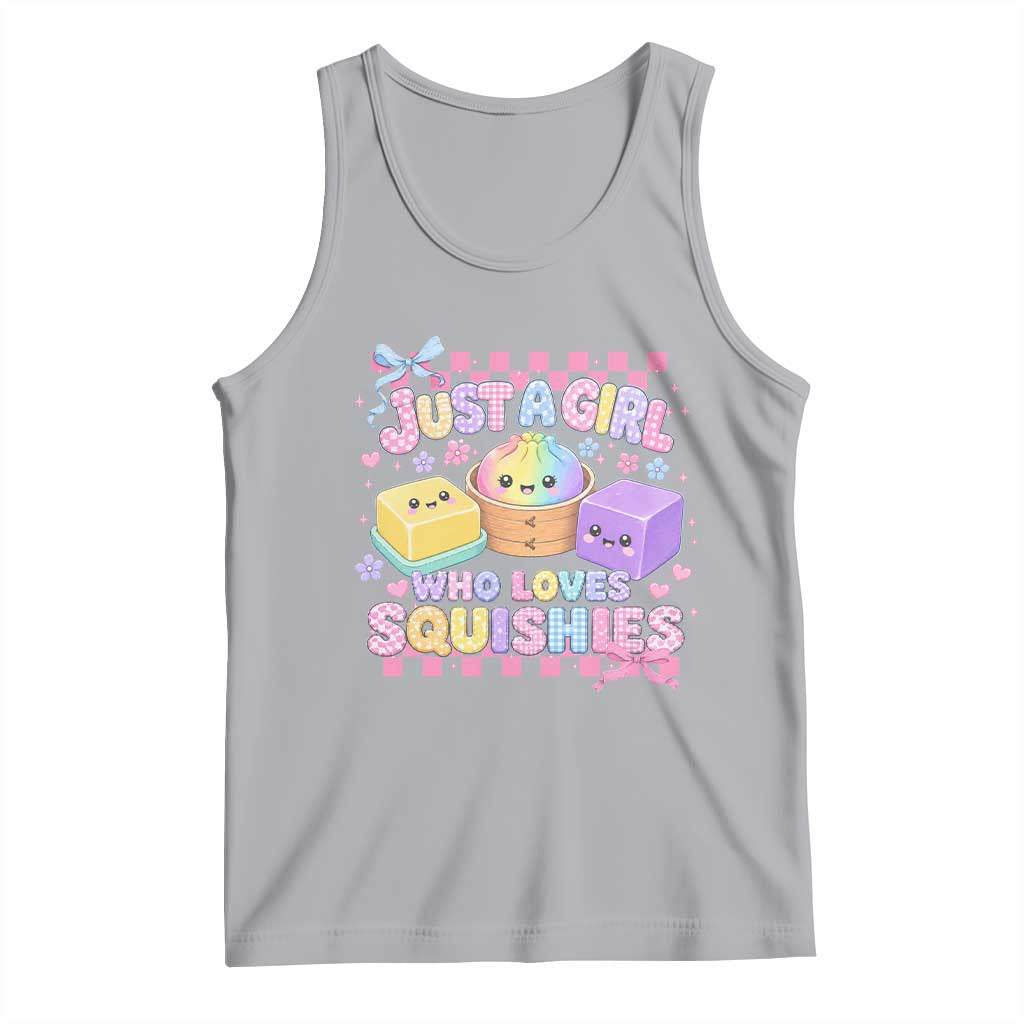 Just A Girl Who Loves Squishies Tank Top Cute Kawaii Dumpling Graphic Coquette Bow Girls