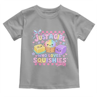 Just A Girl Who Loves Squishies Toddler T Shirt Cute Kawaii Dumpling Graphic Coquette Bow Girls