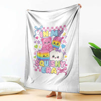 In My Squishy Era Throw Blanket Cute Kawaii Pastel Dumpling Graphic