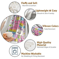 In My Squishy Era Throw Blanket Cute Kawaii Pastel Dumpling Graphic