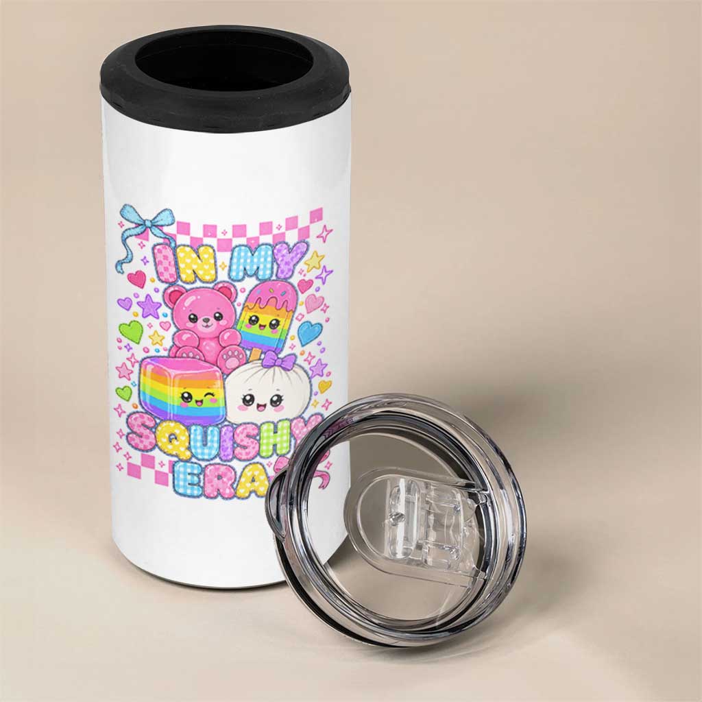In My Squishy Era 4 in 1 Can Cooler Tumbler Cute Kawaii Pastel Dumpling Graphic