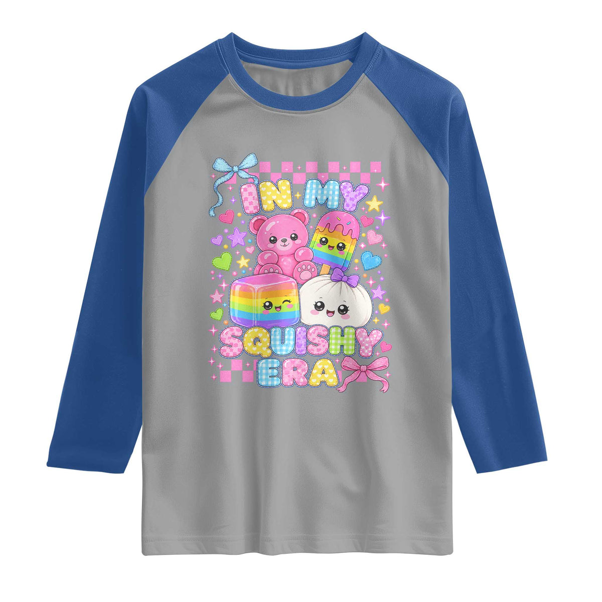 In My Squishy Era Raglan Shirt Cute Kawaii Pastel Dumpling Graphic