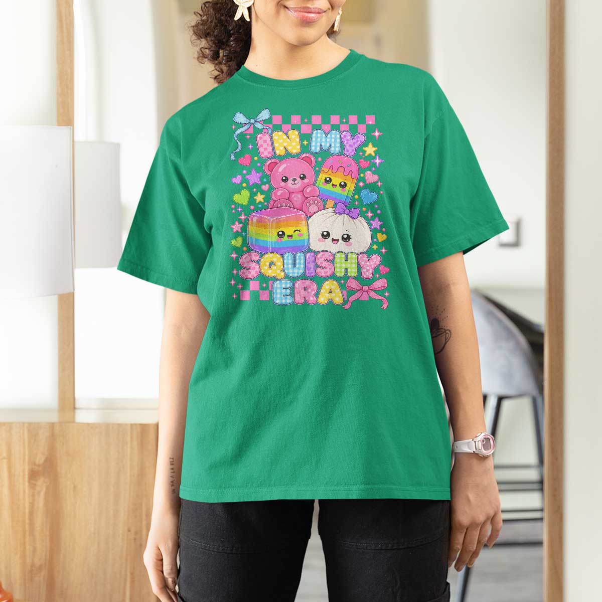 In My Squishy Era T Shirt For Women Cute Kawaii Pastel Dumpling Graphic