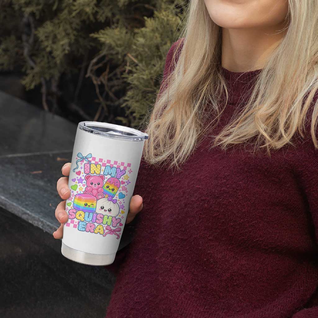 In My Squishy Era Tumbler Cup Cute Kawaii Pastel Dumpling Graphic