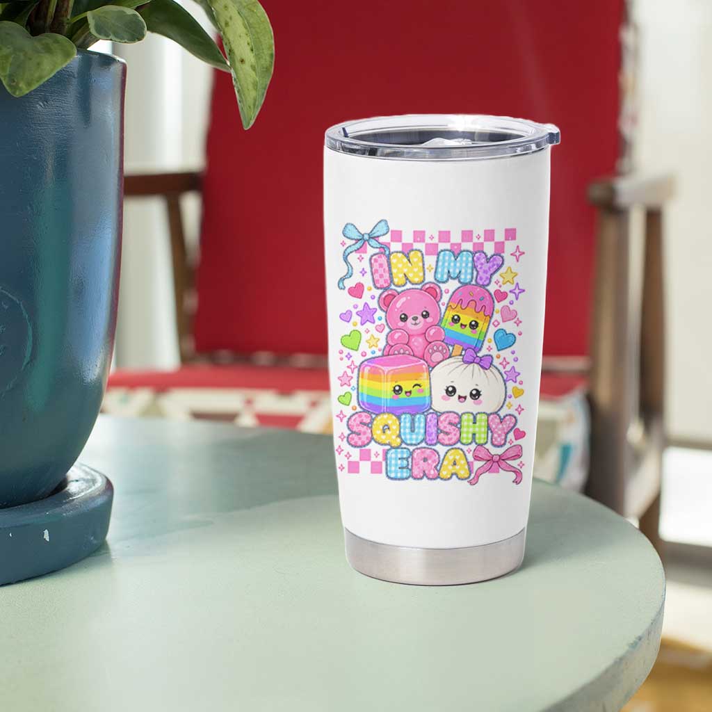 In My Squishy Era Tumbler Cup Cute Kawaii Pastel Dumpling Graphic