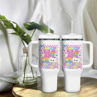 In My Squishy Era Tumbler With Handle Cute Kawaii Pastel Dumpling Graphic