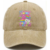 In My Squishy Era Washed Cotton Baseball Cap Cute Kawaii Pastel Dumpling Graphic
