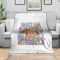 Squishy Lovers Throw Blanket Dont Let Anyone Dull Your Sparkle Cute Rainbow Dumpling Graphic