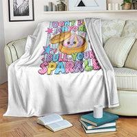 Squishy Lovers Throw Blanket Dont Let Anyone Dull Your Sparkle Cute Rainbow Dumpling Graphic