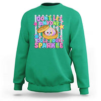 Squishy Lovers Sweatshirt Dont Let Anyone Dull Your Sparkle Cute Rainbow Dumpling Graphic