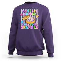 Squishy Lovers Sweatshirt Dont Let Anyone Dull Your Sparkle Cute Rainbow Dumpling Graphic