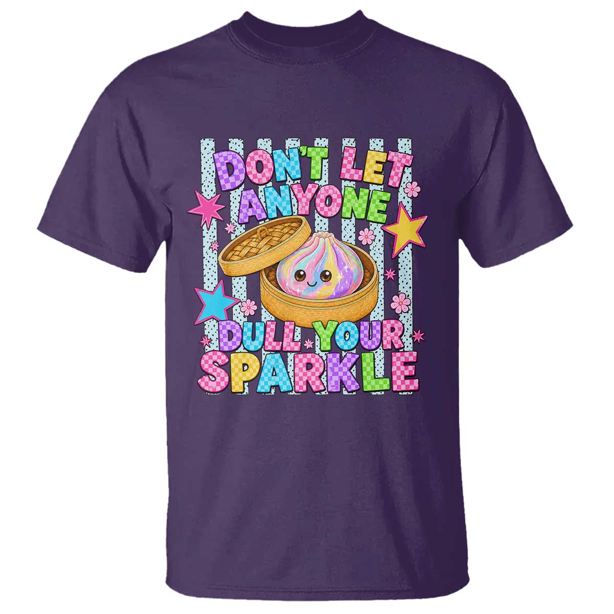 Squishy Lovers T Shirt Dont Let Anyone Dull Your Sparkle Cute Rainbow Dumpling Graphic
