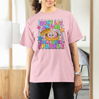 Squishy Lovers T Shirt For Women Dont Let Anyone Dull Your Sparkle Cute Rainbow Dumpling Graphic