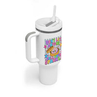 Squishy Lovers Tumbler With Handle Dont Let Anyone Dull Your Sparkle Cute Rainbow Dumpling Graphic