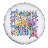 Just A Girl Who Loves Squishies Spare Tire Cover Cute Butter Dumpling Graphic Coquette Bow Girls