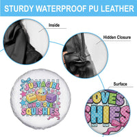 Just A Girl Who Loves Squishies Spare Tire Cover Cute Butter Dumpling Graphic Coquette Bow Girls