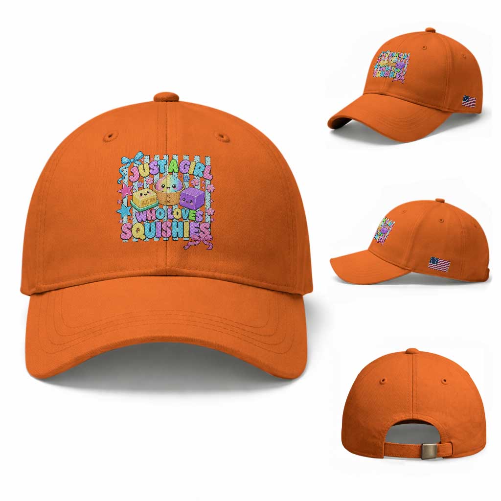 Just A Girl Who Loves Squishies Baseball Cap Cute Butter Dumpling Graphic Coquette Bow Girls