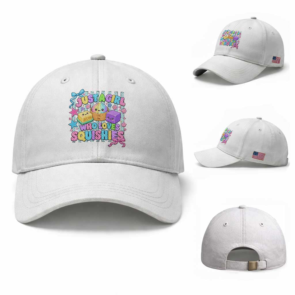 Just A Girl Who Loves Squishies Baseball Cap Cute Butter Dumpling Graphic Coquette Bow Girls