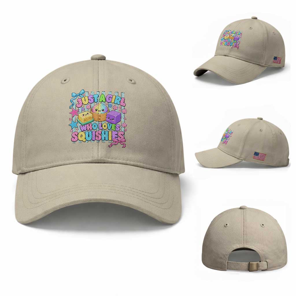 Just A Girl Who Loves Squishies Baseball Cap Cute Butter Dumpling Graphic Coquette Bow Girls