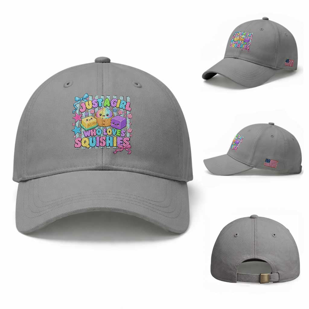 Just A Girl Who Loves Squishies Baseball Cap Cute Butter Dumpling Graphic Coquette Bow Girls