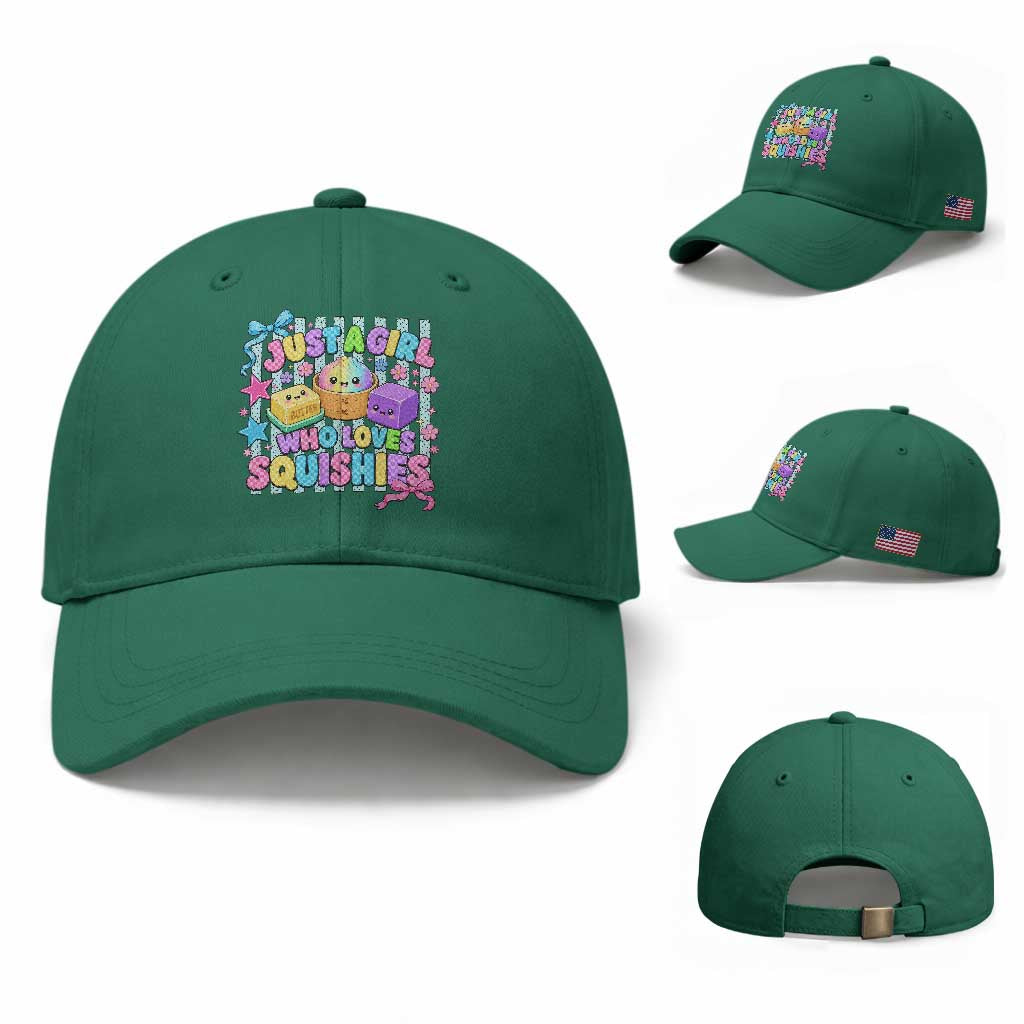 Just A Girl Who Loves Squishies Baseball Cap Cute Butter Dumpling Graphic Coquette Bow Girls