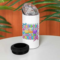Just A Girl Who Loves Squishies 4 in 1 Can Cooler Tumbler Cute Butter Dumpling Graphic Coquette Bow Girls