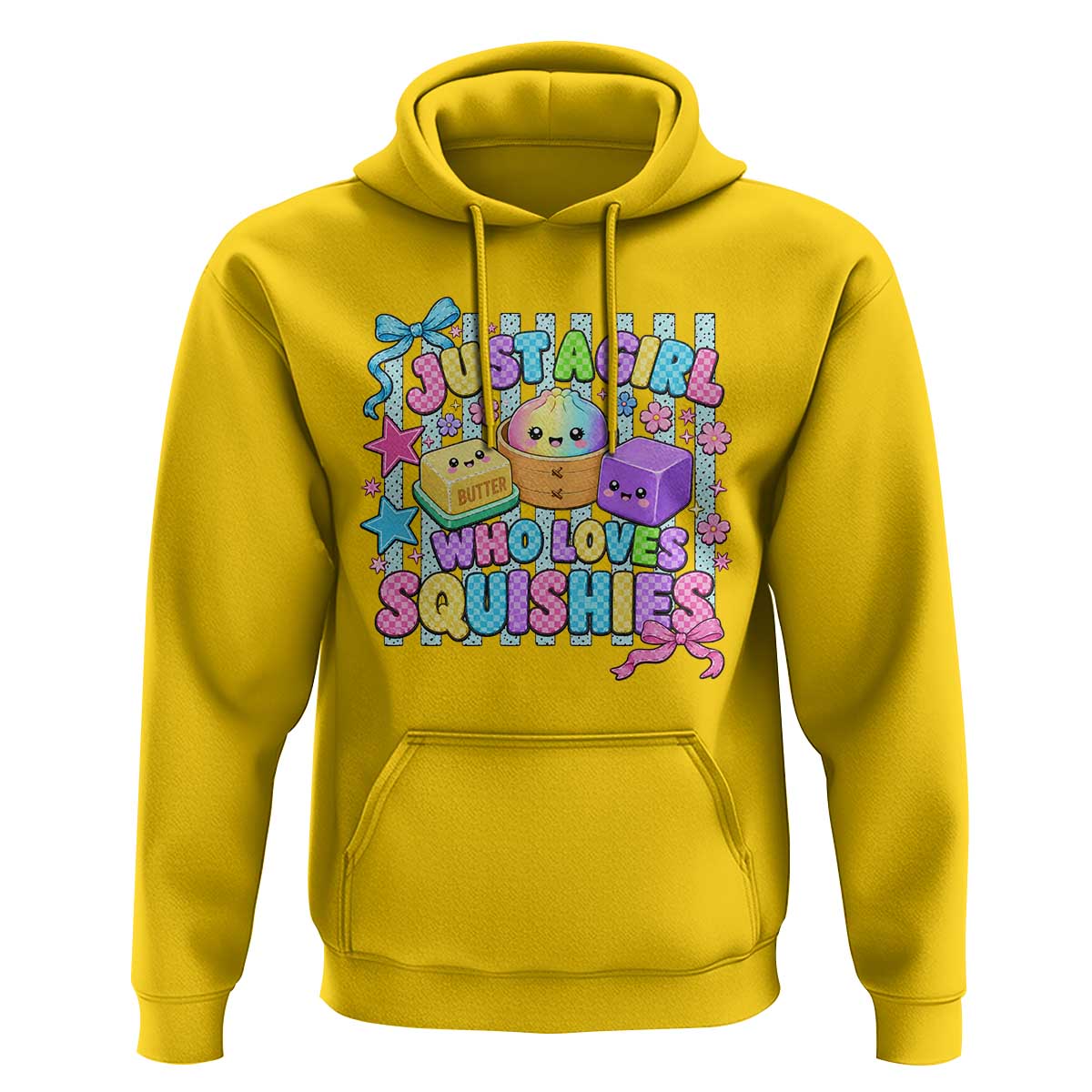 Just A Girl Who Loves Squishies Hoodie Cute Butter Dumpling Graphic Coquette Bow Girls