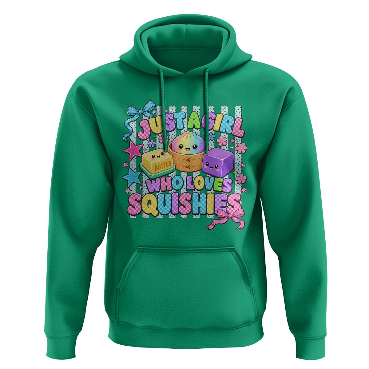 Just A Girl Who Loves Squishies Hoodie Cute Butter Dumpling Graphic Coquette Bow Girls