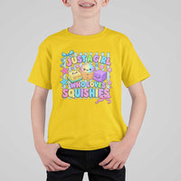 Just A Girl Who Loves Squishies T Shirt For Kid Cute Butter Dumpling Graphic Coquette Bow Girls