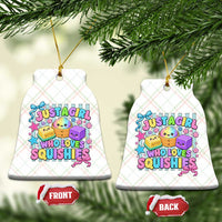 Just A Girl Who Loves Squishies Ceramic Ornament Cute Butter Dumpling Graphic Coquette Bow Girls