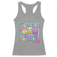 Just A Girl Who Loves Squishies Racerback Tank Top Cute Butter Dumpling Graphic Coquette Bow Girls