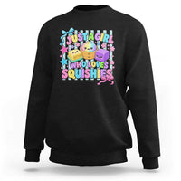 Just A Girl Who Loves Squishies Sweatshirt Cute Butter Dumpling Graphic Coquette Bow Girls