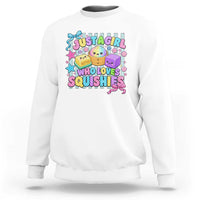 Just A Girl Who Loves Squishies Sweatshirt Cute Butter Dumpling Graphic Coquette Bow Girls