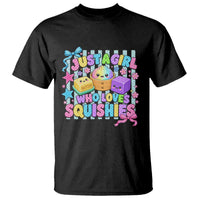 Just A Girl Who Loves Squishies T Shirt Cute Butter Dumpling Graphic Coquette Bow Girls