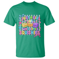 Just A Girl Who Loves Squishies T Shirt Cute Butter Dumpling Graphic Coquette Bow Girls
