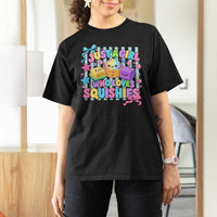 Just A Girl Who Loves Squishies T Shirt For Women Cute Butter Dumpling Graphic Coquette Bow Girls