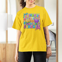 Just A Girl Who Loves Squishies T Shirt For Women Cute Butter Dumpling Graphic Coquette Bow Girls