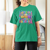 Just A Girl Who Loves Squishies T Shirt For Women Cute Butter Dumpling Graphic Coquette Bow Girls
