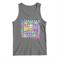 Just A Girl Who Loves Squishies Tank Top Cute Butter Dumpling Graphic Coquette Bow Girls