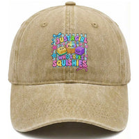 Just A Girl Who Loves Squishies Washed Cotton Baseball Cap Cute Butter Dumpling Graphic Coquette Bow Girls
